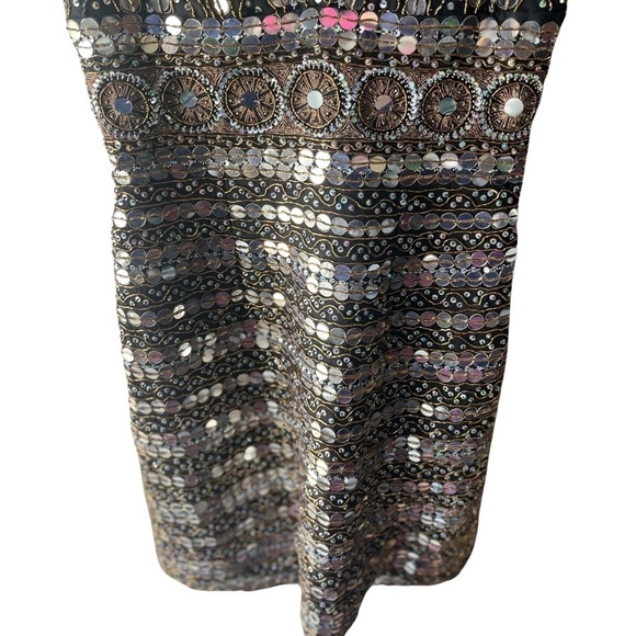 SCALA 100% Silk Designer Sequin Dress - Picture 3 of 6